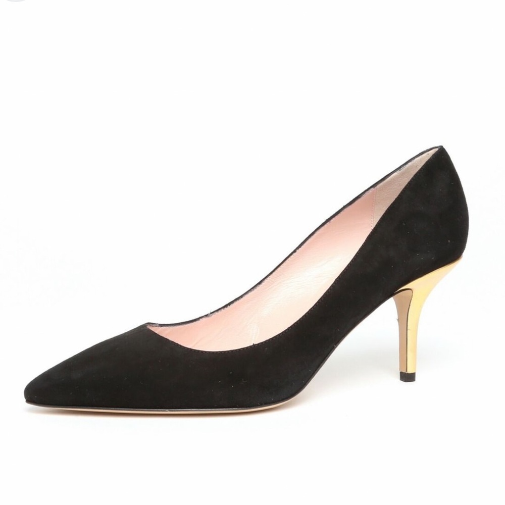 Kate Spade New York Women's suede pumps with Gold Heels